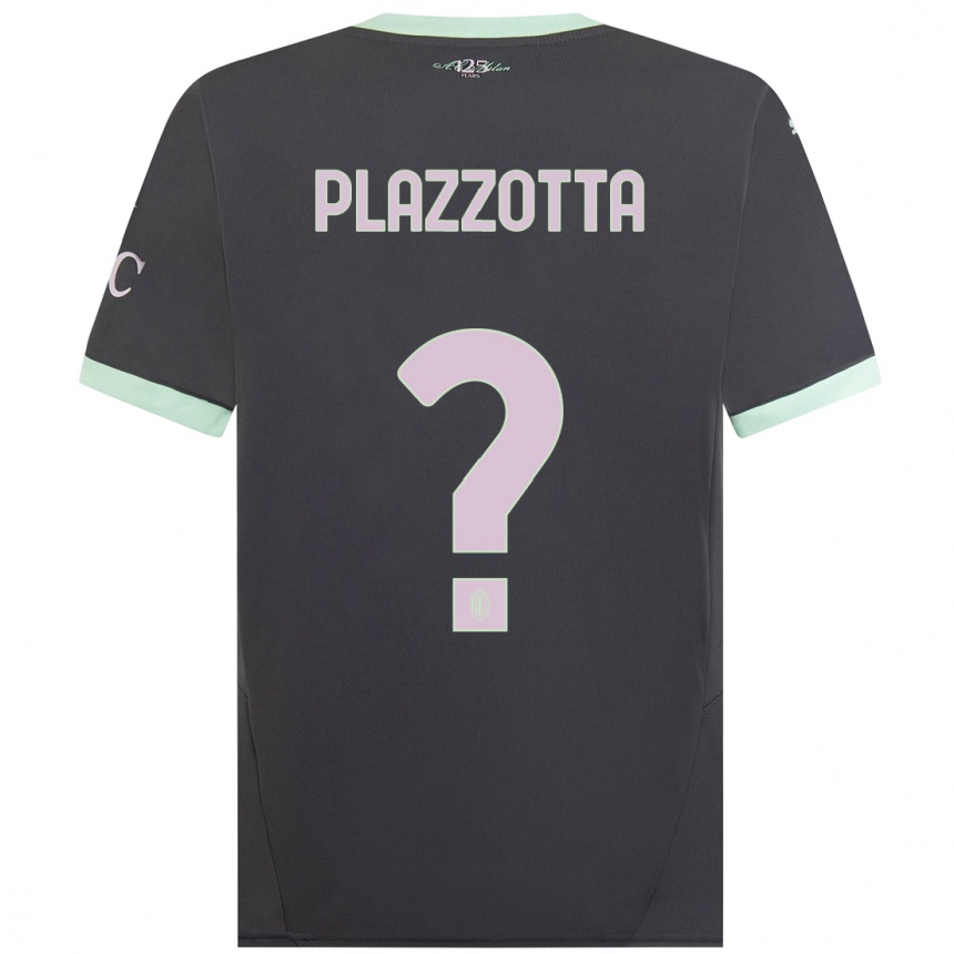 Kids Football Filippo Plazzotta #0 Grey Third Jersey 2024/25 T-Shirt