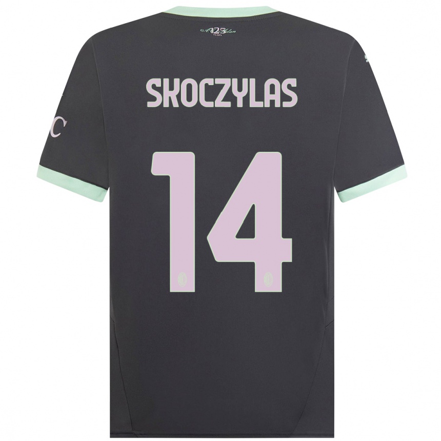 Kids Football Mateusz Skoczylas #14 Grey Third Jersey 2024/25 T-Shirt