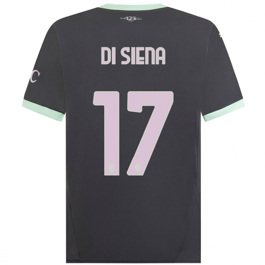 Kids Football Andrea Di Siena #17 Grey Third Jersey 2024/25 T-Shirt