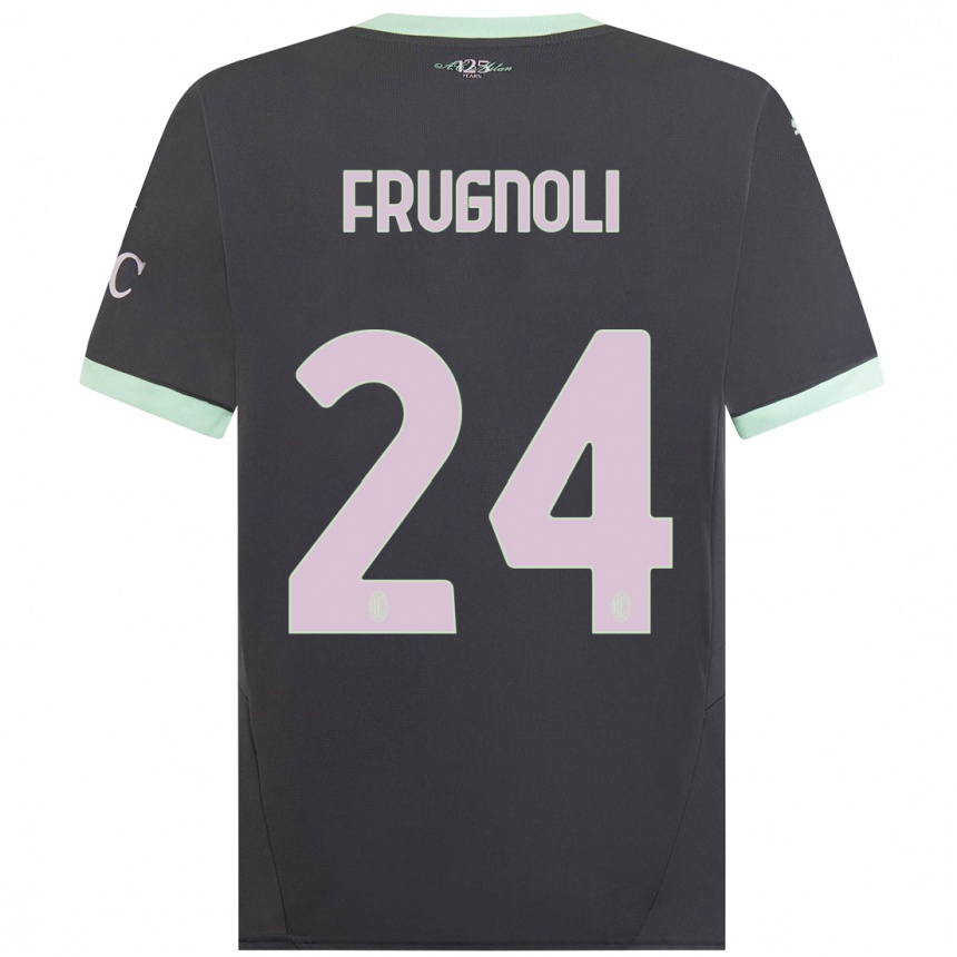 Kids Football Leonardo Frugnoli #24 Grey Third Jersey 2024/25 T-Shirt