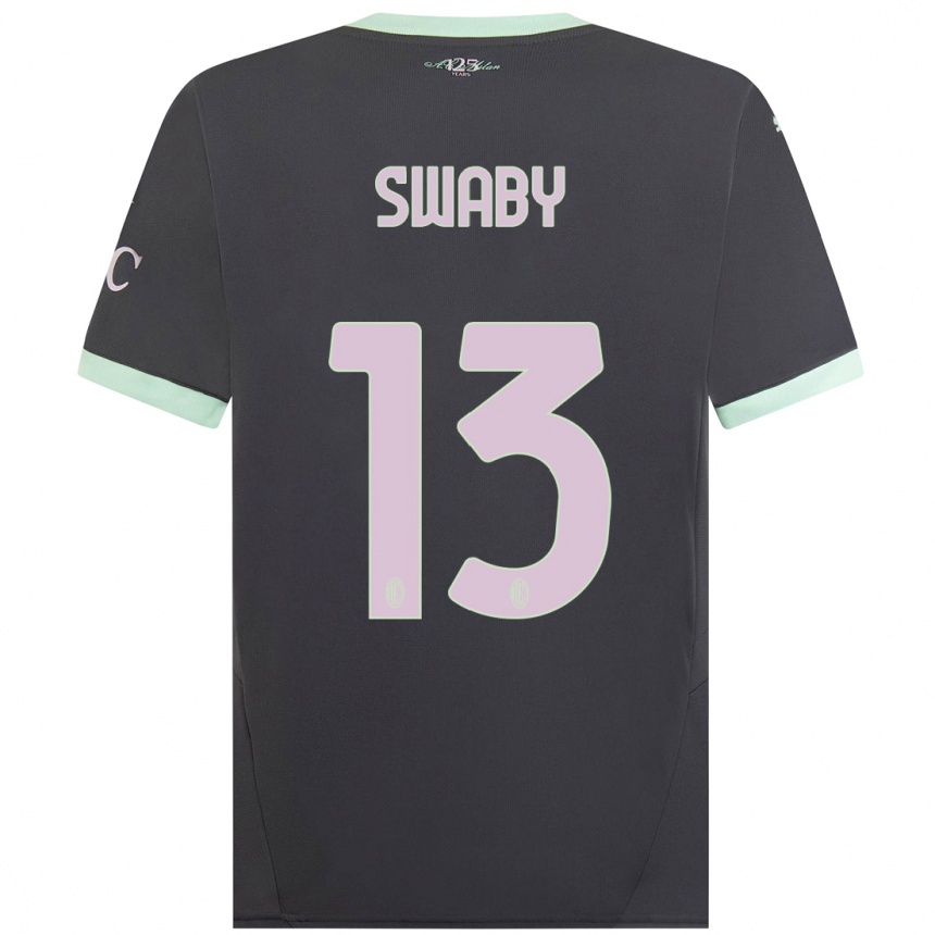 Kids Football Allyson Swaby #13 Grey Third Jersey 2024/25 T-Shirt