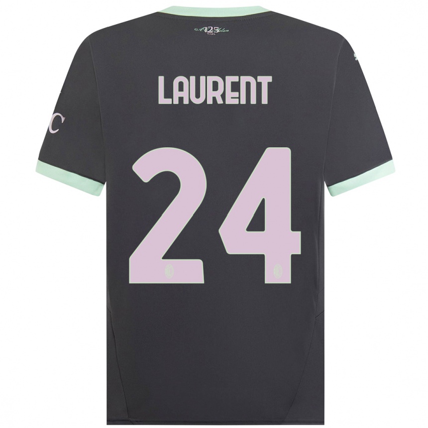 Kids Football Emelyne Laurent #24 Grey Third Jersey 2024/25 T-Shirt