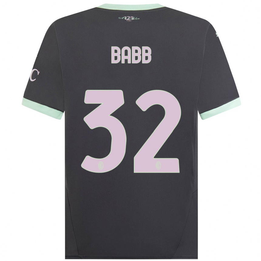 Kids Football Selena Delia Babb #32 Grey Third Jersey 2024/25 T-Shirt