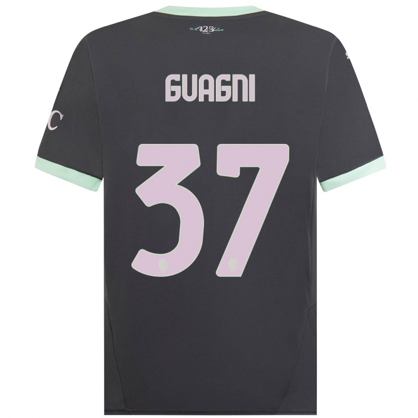 Kids Football Alia Guagni #37 Grey Third Jersey 2024/25 T-Shirt