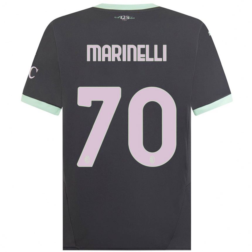 Kids Football Gloria Marinelli #70 Grey Third Jersey 2024/25 T-Shirt