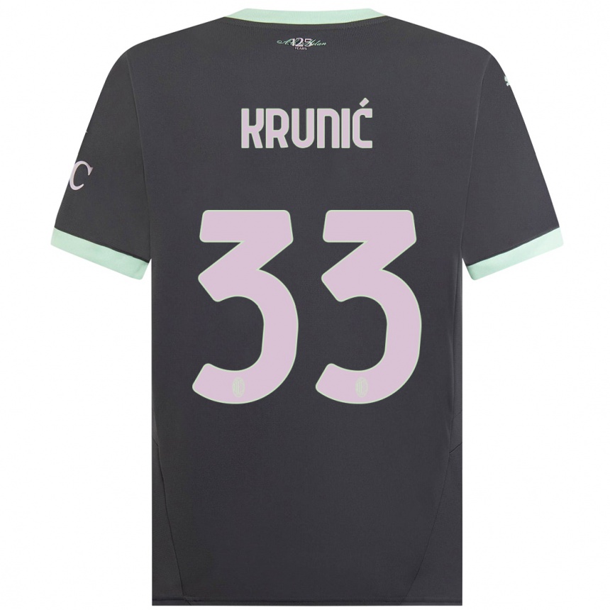 Kids Football Rade Krunic #33 Grey Third Jersey 2024/25 T-Shirt