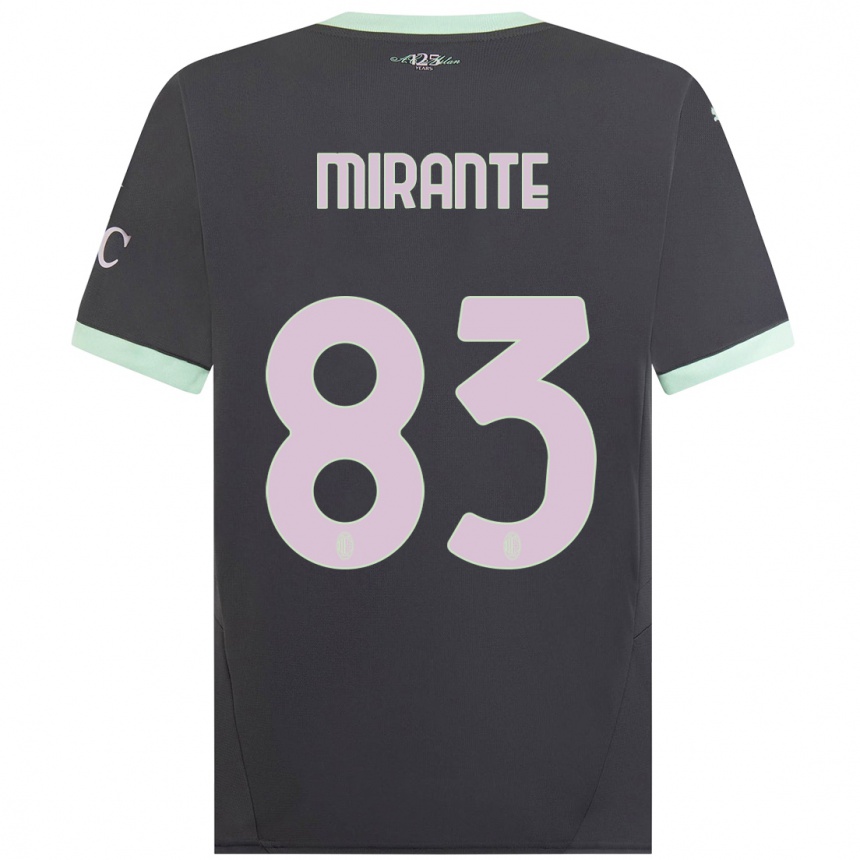 Kids Football Antonio Mirante #83 Grey Third Jersey 2024/25 T-Shirt