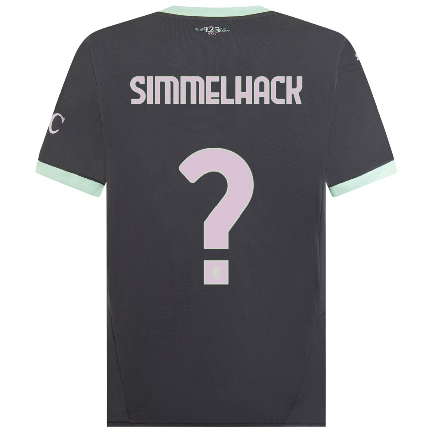 Kids Football Alexander Simmelhack #0 Grey Third Jersey 2024/25 T-Shirt