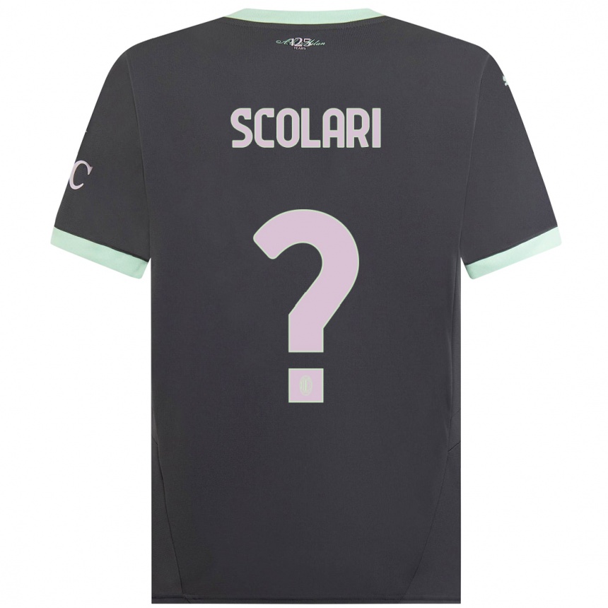 Kids Football Davide Scolari #0 Grey Third Jersey 2024/25 T-Shirt