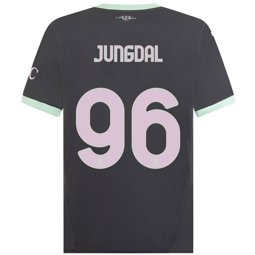 Kids Football Andreas Jungdal #96 Grey Third Jersey 2024/25 T-Shirt