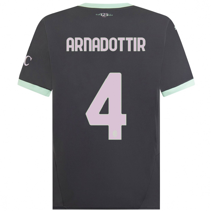 Kids Football Guony Arnadottir #4 Grey Third Jersey 2024/25 T-Shirt