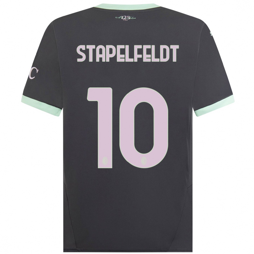 Kids Football Nina Stapelfeldt #10 Grey Third Jersey 2024/25 T-Shirt