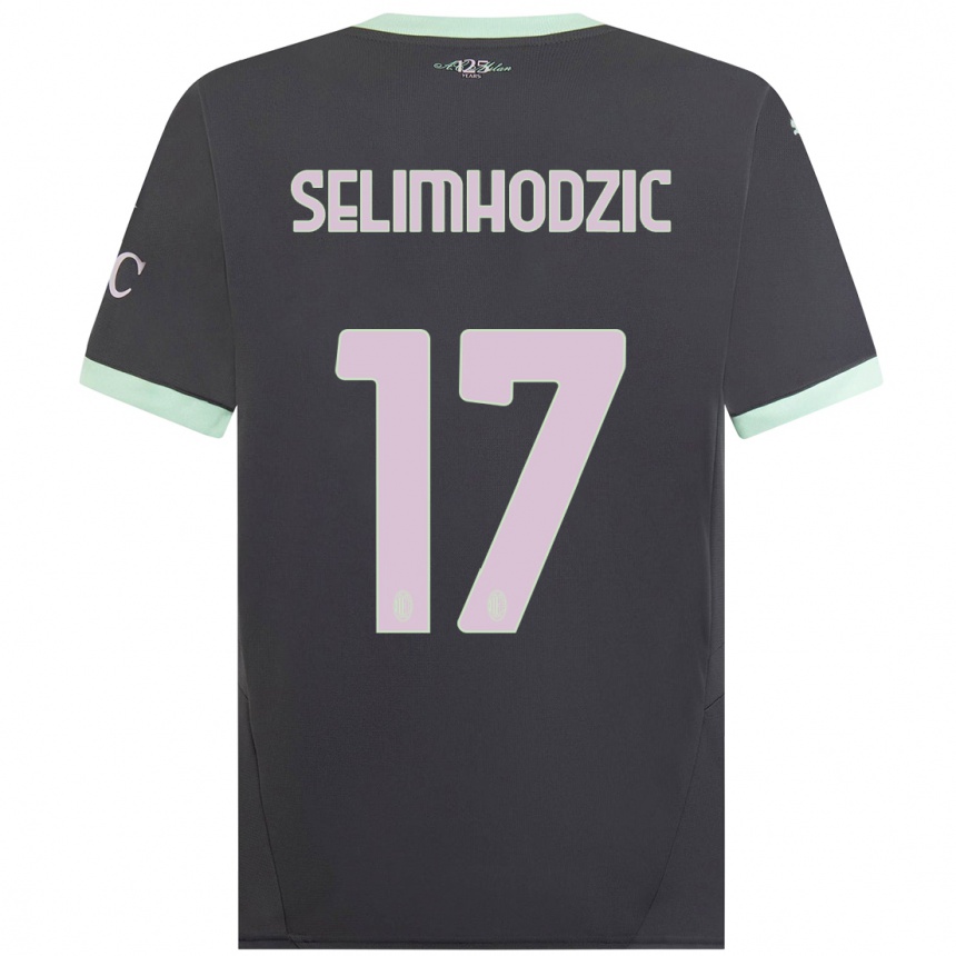 Kids Football Noa Selimhodzic #17 Grey Third Jersey 2024/25 T-Shirt