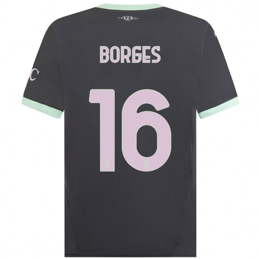 Kids Football Lenny Borges #16 Grey Third Jersey 2024/25 T-Shirt