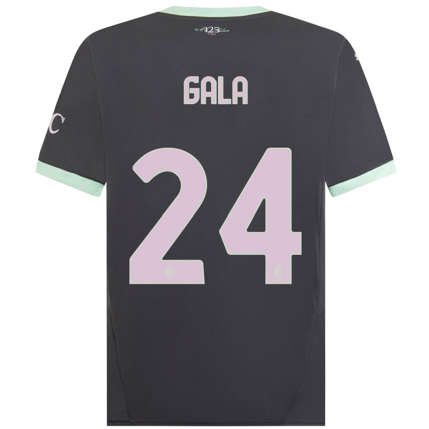 Kids Football Antonio Gala #24 Grey Third Jersey 2024/25 T-Shirt