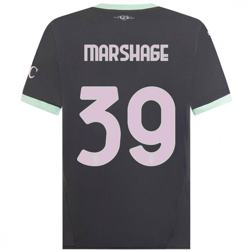 Kids Football Wilgot Marshage #39 Grey Third Jersey 2024/25 T-Shirt