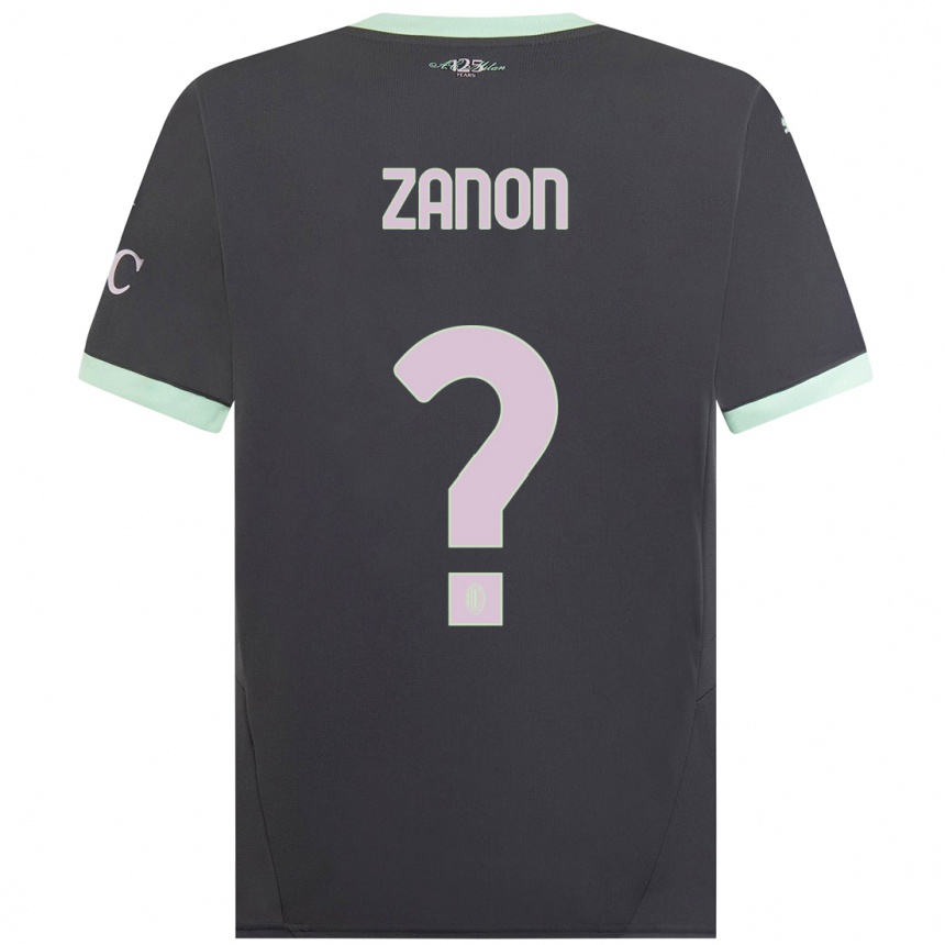 Kids Football Thomas Zanon #0 Grey Third Jersey 2024/25 T-Shirt