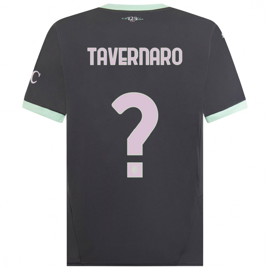 Kids Football Federico Tavernaro #0 Grey Third Jersey 2024/25 T-Shirt