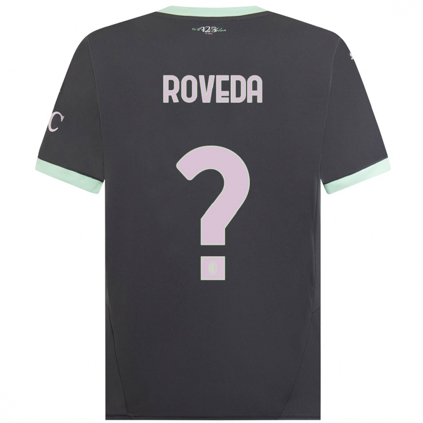 Kids Football Samuele Roveda #0 Grey Third Jersey 2024/25 T-Shirt