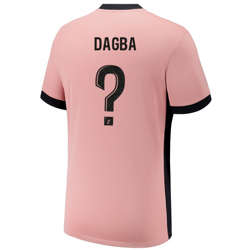 Kids Football Colin Dagba #0 Rust Pink Third Jersey 2024/25 T-Shirt