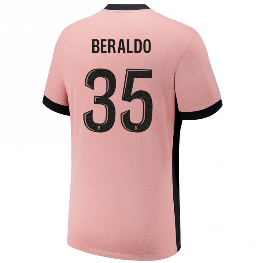 Kids Football Lucas Beraldo #35 Rust Pink Third Jersey 2024/25 T-Shirt