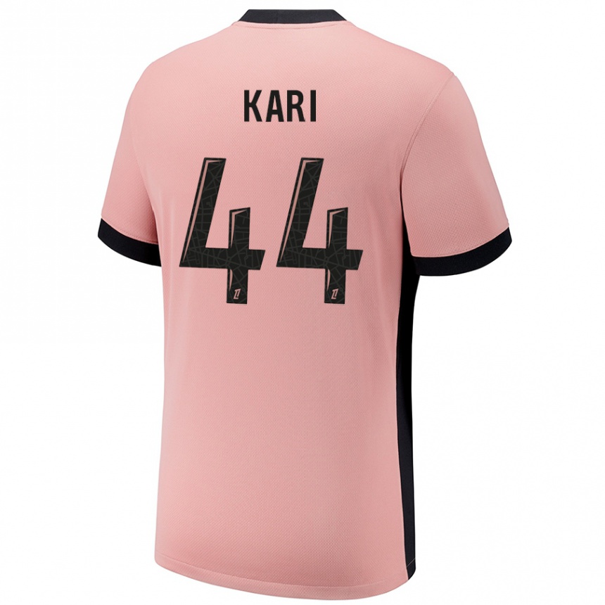 Kids Football Ayman Kari #44 Rust Pink Third Jersey 2024/25 T-Shirt