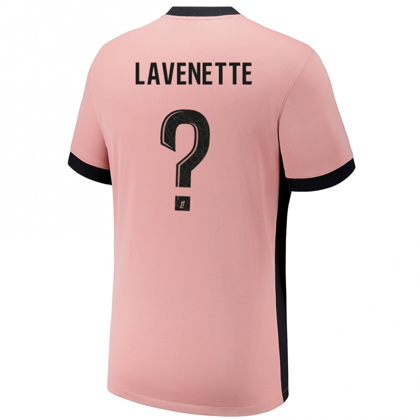 Kids Football Mathias Lavenette #0 Rust Pink Third Jersey 2024/25 T-Shirt