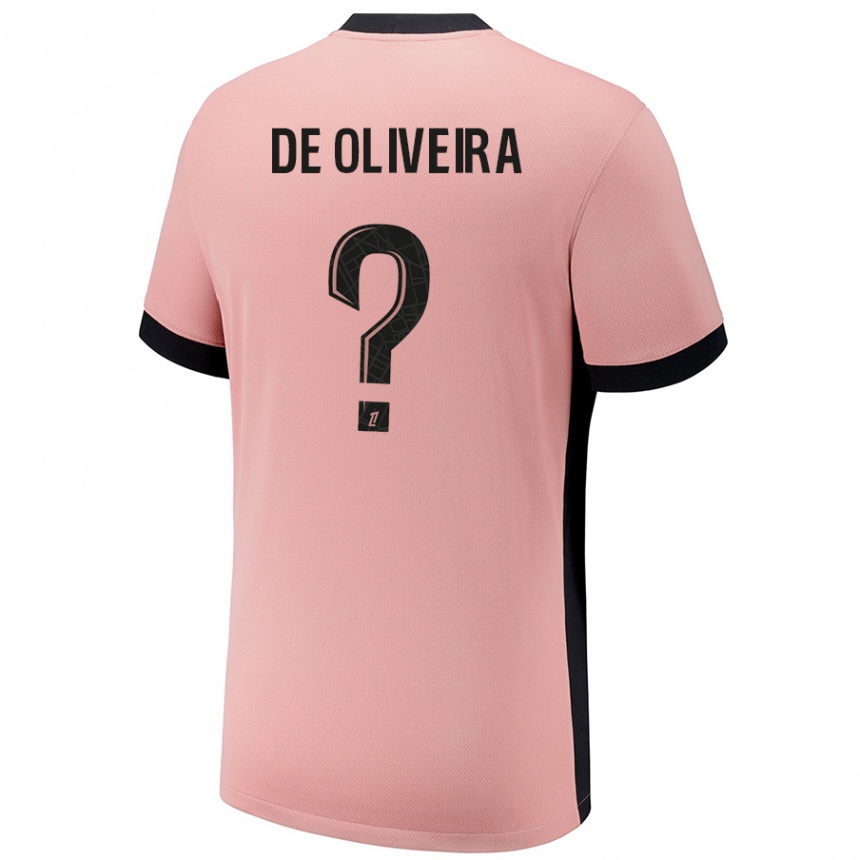 Kids Football Mathieu De Oliveira #0 Rust Pink Third Jersey 2024/25 T-Shirt