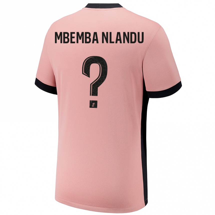 Kids Football Emmanuel Mbemba Nlandu #0 Rust Pink Third Jersey 2024/25 T-Shirt