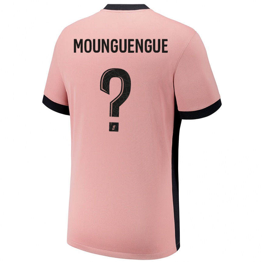 Kids Football Pierre Mounguengue #0 Rust Pink Third Jersey 2024/25 T-Shirt