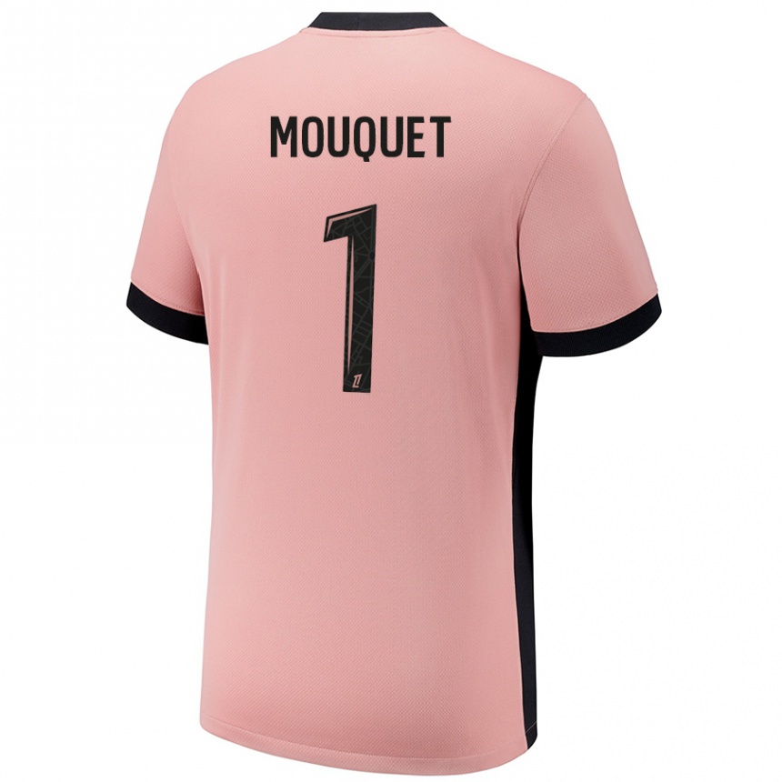 Kids Football Louis Mouquet #1 Rust Pink Third Jersey 2024/25 T-Shirt