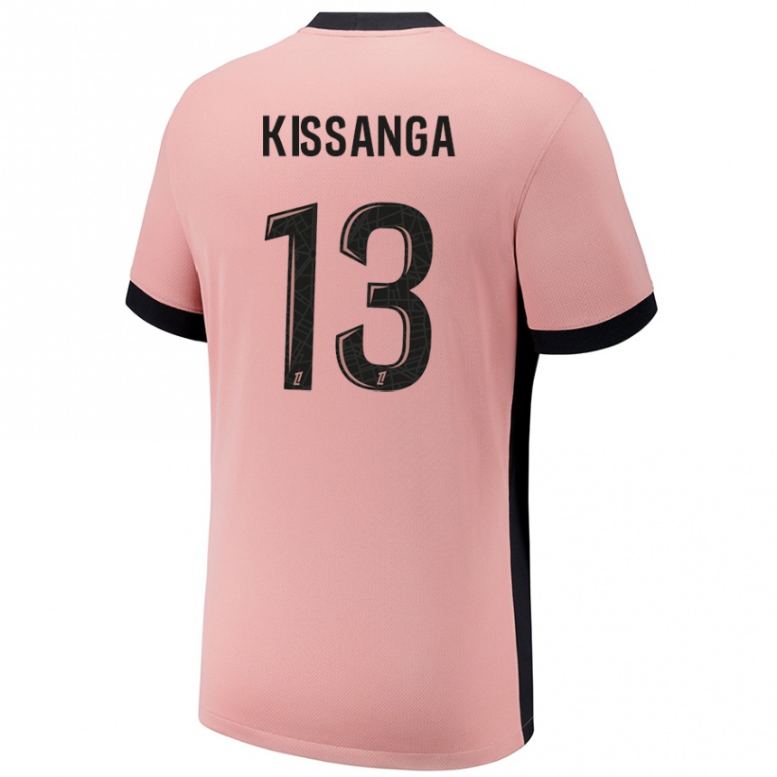 Kids Football Hugo Kissanga #13 Rust Pink Third Jersey 2024/25 T-Shirt