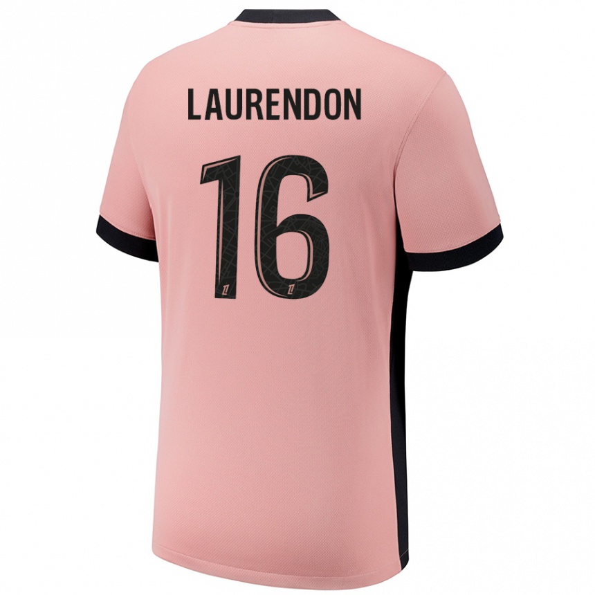 Kids Football Bilal Laurendon #16 Rust Pink Third Jersey 2024/25 T-Shirt