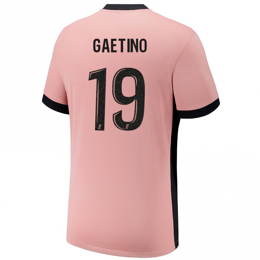 Kids Football Eva Gaetino #19 Rust Pink Third Jersey 2024/25 T-Shirt