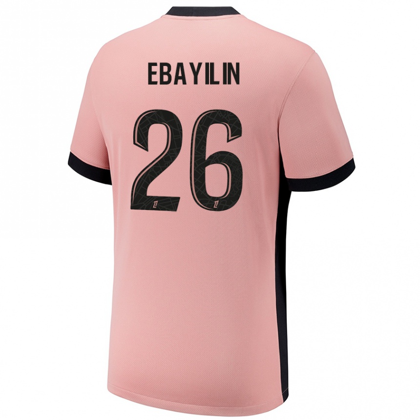 Kids Football Anaïs Ebayilin #26 Rust Pink Third Jersey 2024/25 T-Shirt