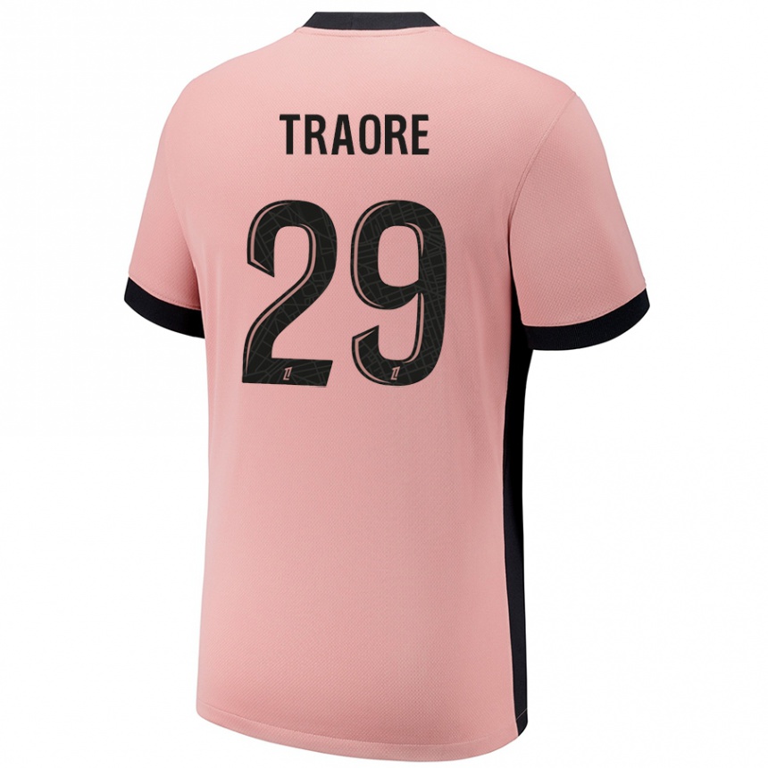 Kids Football Manssita Traoré #29 Rust Pink Third Jersey 2024/25 T-Shirt