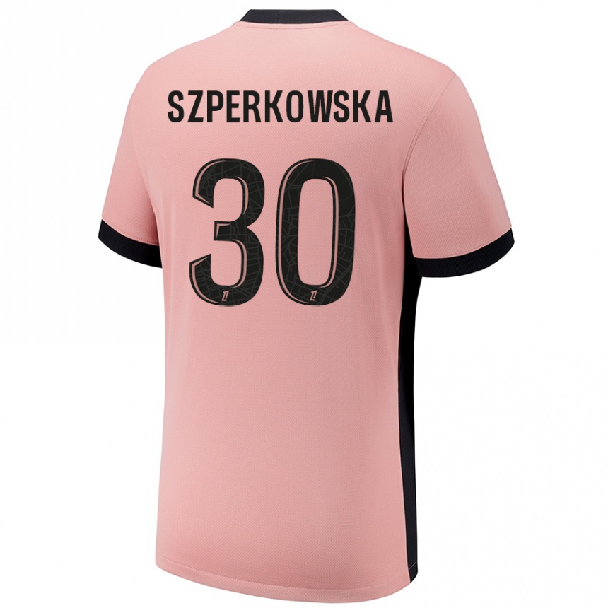 Kids Football Oliwia Szperkowska #30 Rust Pink Third Jersey 2024/25 T-Shirt