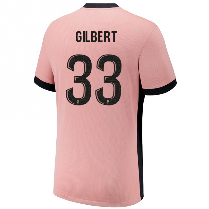 Kids Football Tara Elimbi Gilbert #33 Rust Pink Third Jersey 2024/25 T-Shirt