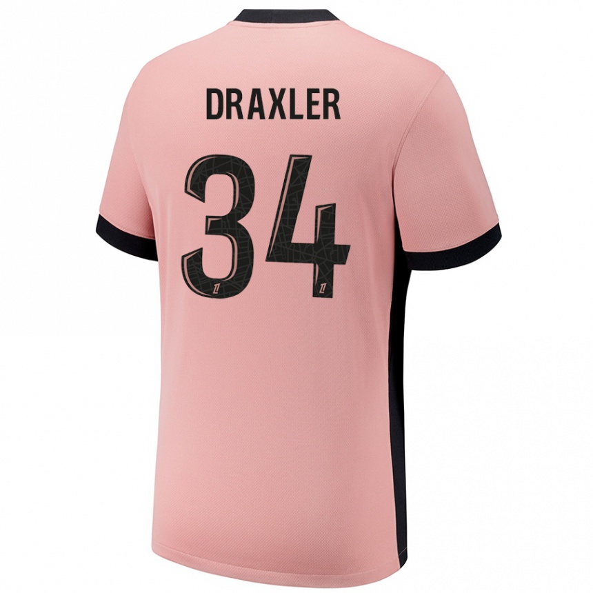 Kids Football Julian Draxler #34 Rust Pink Third Jersey 2024/25 T-Shirt