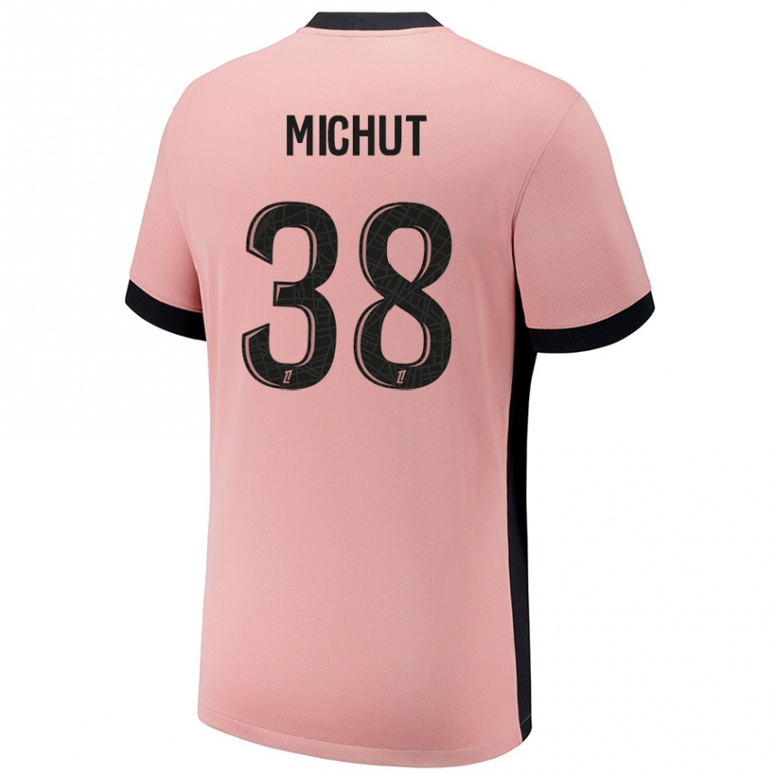 Kids Football Edouard Michut #38 Rust Pink Third Jersey 2024/25 T-Shirt