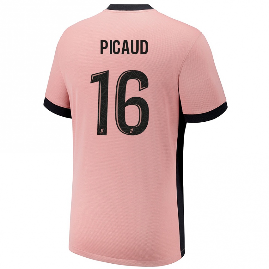 Kids Football Constance Picaud #16 Rust Pink Third Jersey 2024/25 T-Shirt