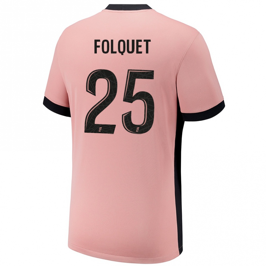 Kids Football Magnaba Folquet #25 Rust Pink Third Jersey 2024/25 T-Shirt