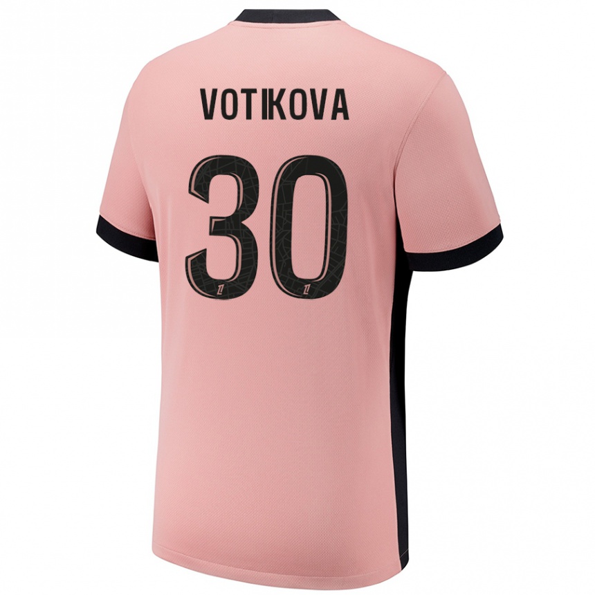 Kids Football Barbora Votikova #30 Rust Pink Third Jersey 2024/25 T-Shirt