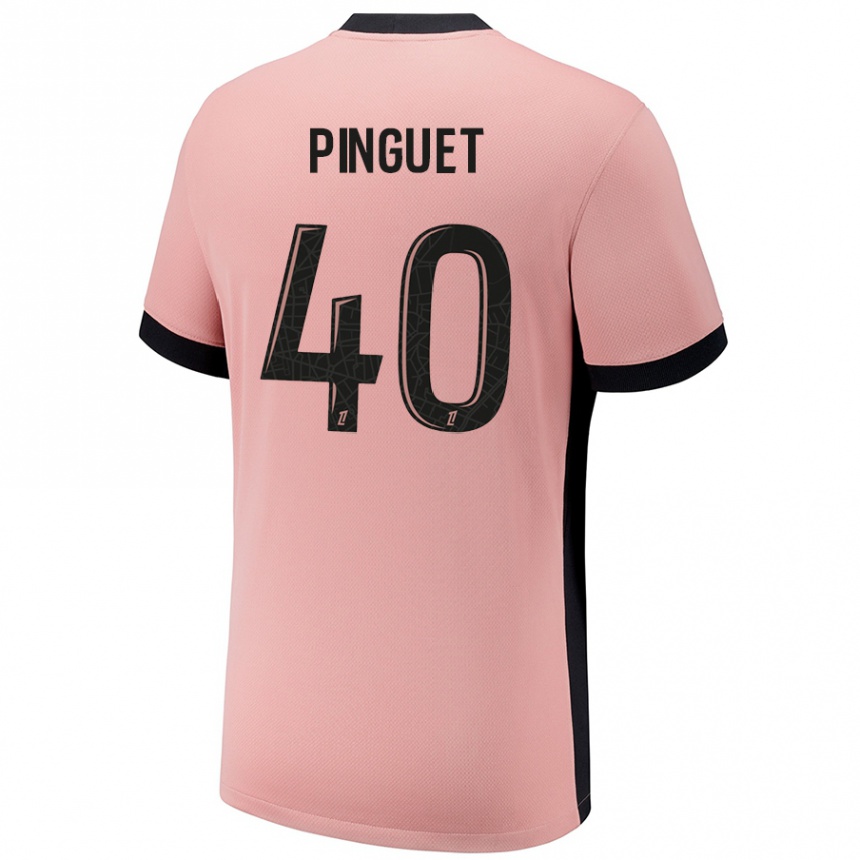 Kids Football Alice Pinguet #40 Rust Pink Third Jersey 2024/25 T-Shirt