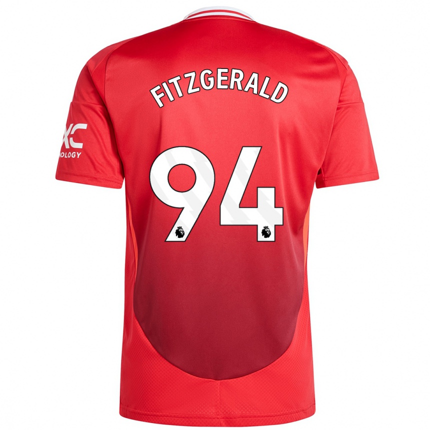 Men Football Jayce Fitzgerald #94 Bright Red Home Jersey 2024/25 T-Shirt