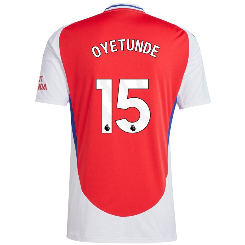 Men Football Daniel Oyetunde #15 Red White Home Jersey 2024/25 T-Shirt