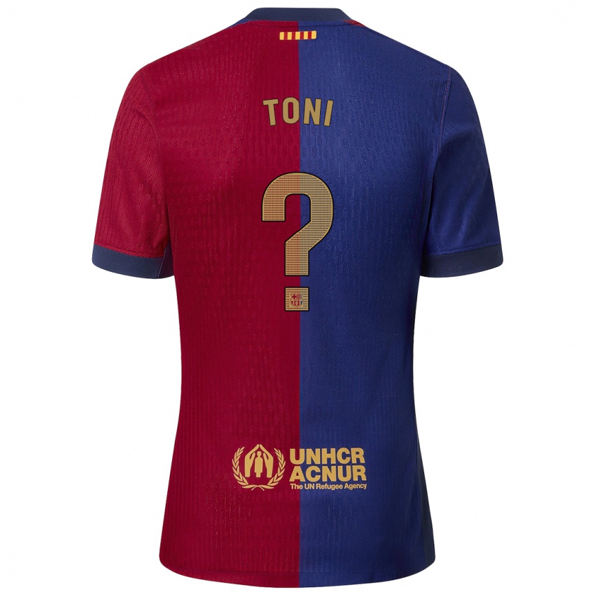 Men Football Toni Fernández #0 Blue Red Home Jersey 2024/25 T-Shirt