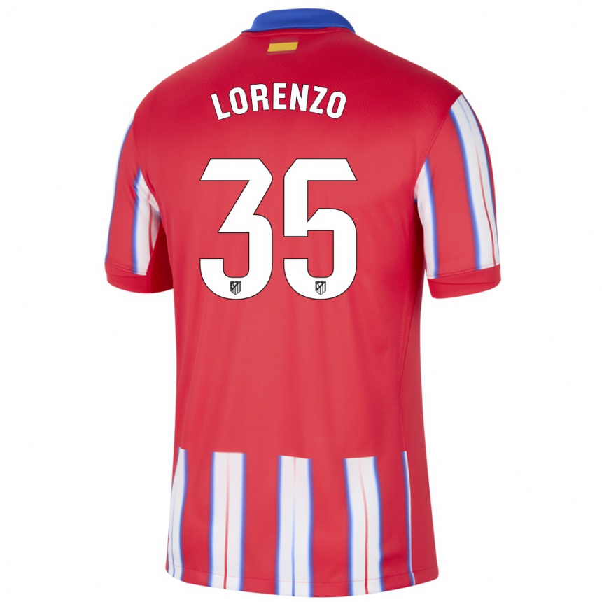 Men Football Diego Lorenzo #35 Red White Blue Home Jersey 2024/25 T-Shirt