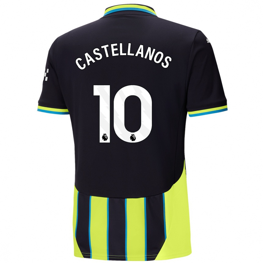 Men Football Deyna Castellanos #10 Blue Yellow Away Jersey 2024/25 T-Shirt