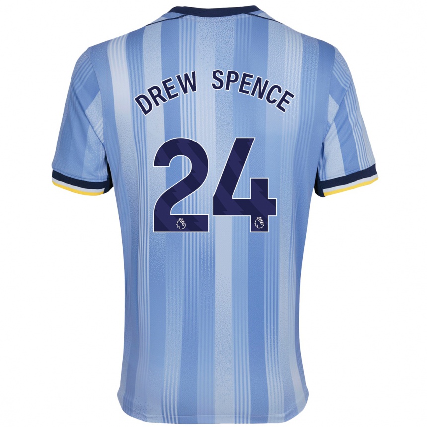 Men Football Drew Spence #24 Light Blue Away Jersey 2024/25 T-Shirt